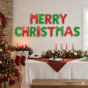 Balon foliowy napis „Merry Christmas” – czerwono-zielony, 40 cm (girlanda 14 liter)