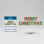 Balon foliowy napis „Merry Christmas” – czerwono-zielony, 40 cm (girlanda 14 liter)