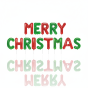 Balon foliowy napis „Merry Christmas” – czerwono-zielony, 40 cm (girlanda 14 liter)