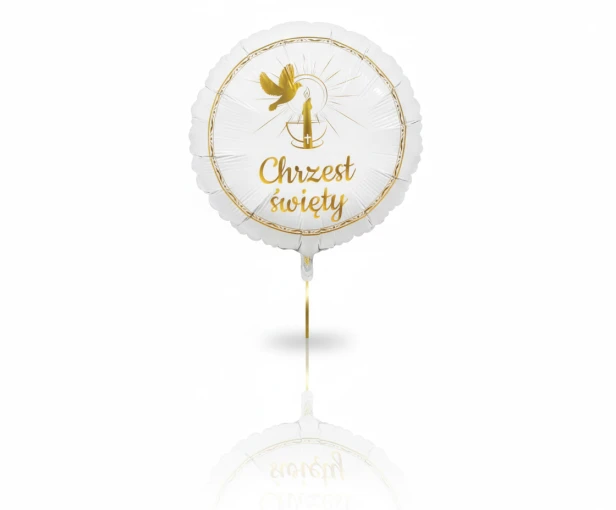 Balon foliowy „Chrzest Święty” – okrągły, 33 cm