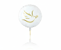 Balon foliowy „Gołąbek z listkami” – okrągły, 45 cm