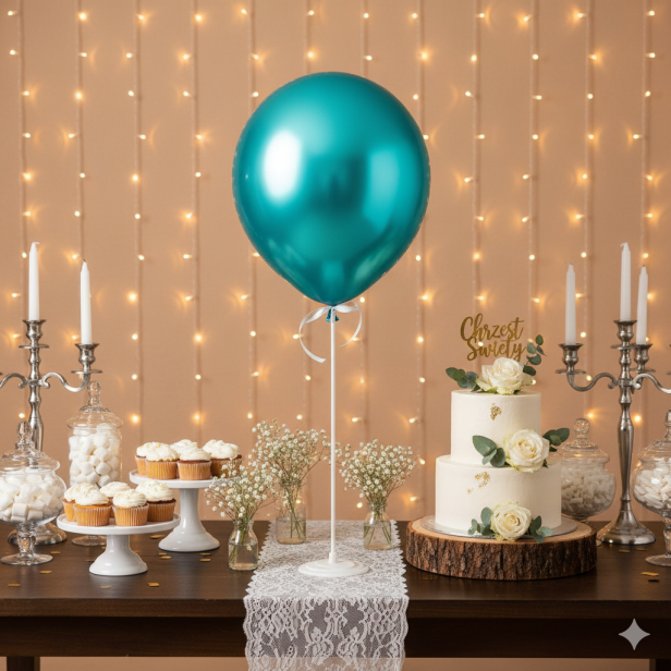 Balon biodegradowalny „Green Chrome” – lateksowy 30 cm