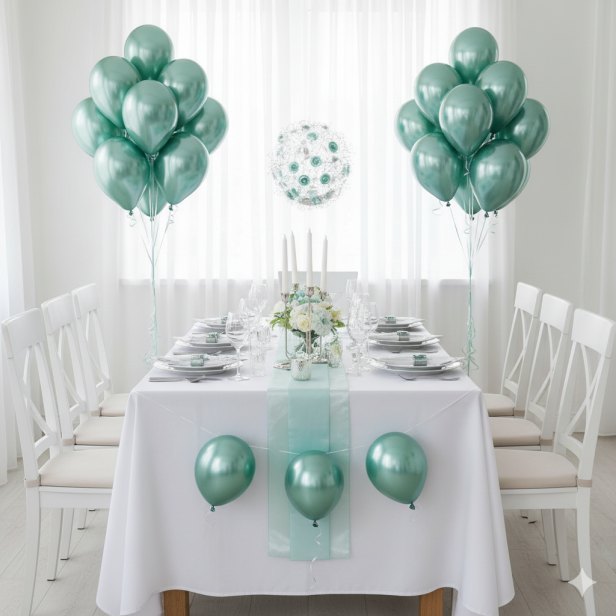 Balon biodegradowalny „Green Chrome” – lateksowy 30 cm