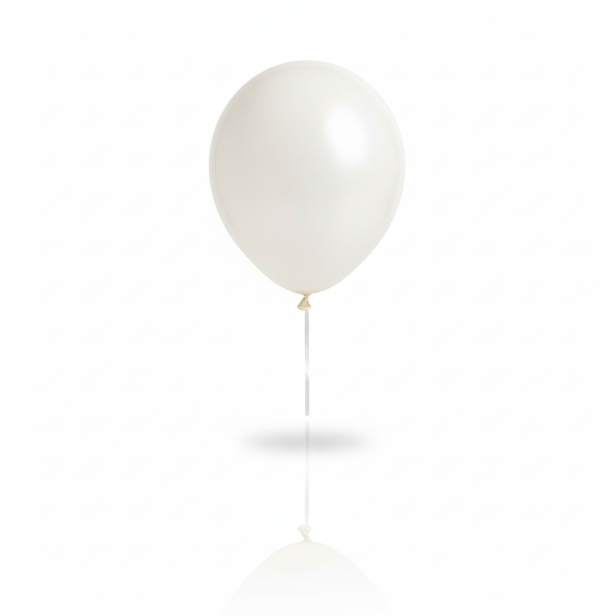 Balon biodegradowalny „Biały Perłowy” – lateksowy 30 cm