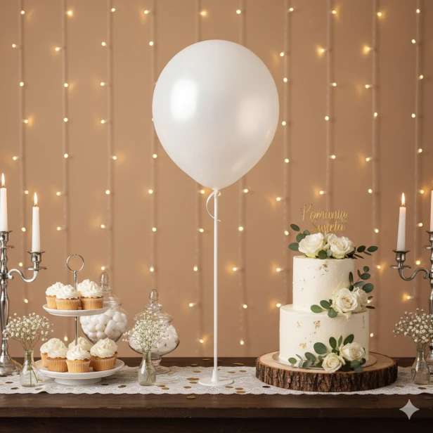 Balon lateksowy Biały Perłowy – elegancka dekoracja sali