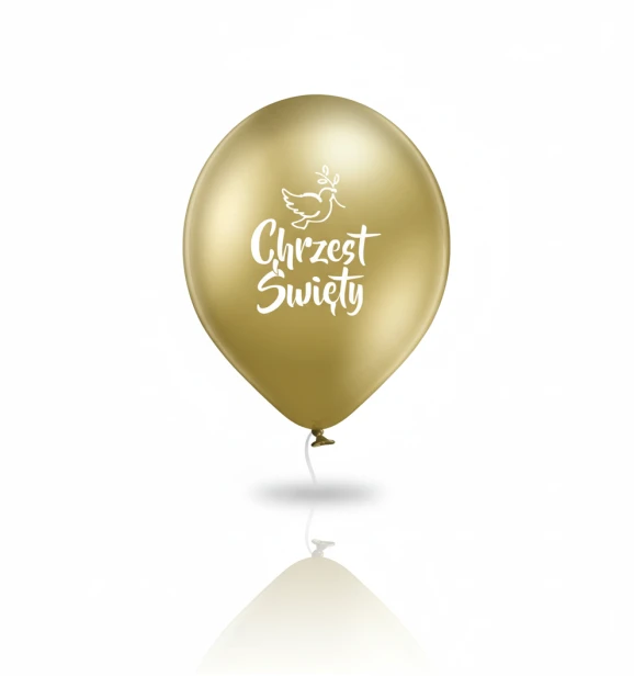 Balon „Chrzest Święty – Glossy Gold” – lateksowy 30 cm (biodegradowalny)