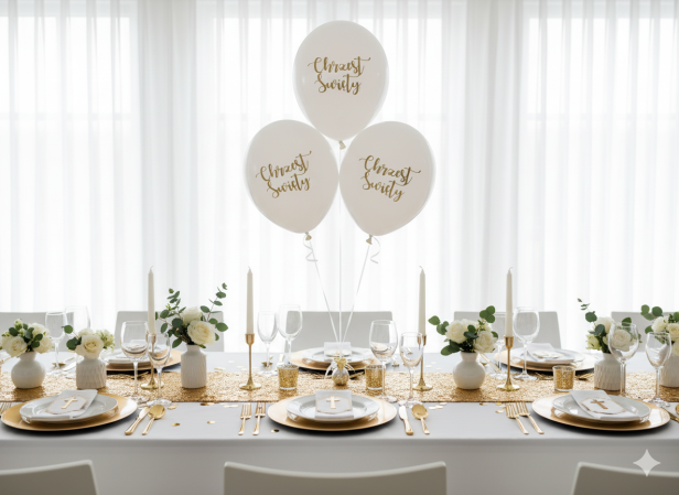 Balon „Chrzest Święty – Pure White” – lateksowy 30 cm (biodegradowalny)