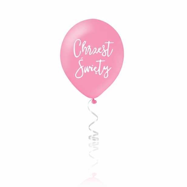 Balon „Chrzest Święty – Pastel Pink” – lateksowy 30 cm (biodegradowalny)