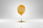 Balon komunijny „Ornament Gold” – biodegradowalny lateks 30 cm