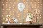 Balon komunijny „Ornament White” – biodegradowalny lateks 30 cm
