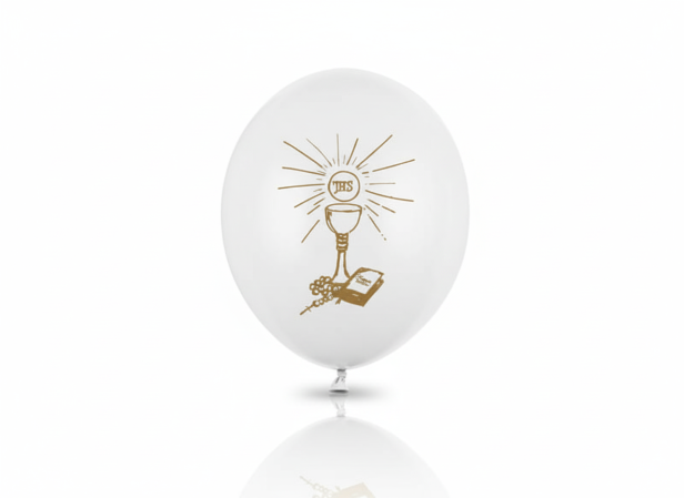 Balon „IHS Chalice & Scripture” – lateksowy 30 cm (biodegradowalny)