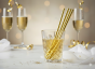 Złote Papierowe Słomki PREMIUM – dekoracja stołu na Komunię (10 szt.)
