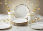 Talerzyki Papierowe Premium – białe ze złotym rantem (6 szt.)
