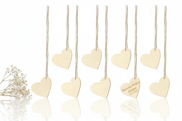 Drewniane Serduszko z Grawerem – Personalizowane 6×5 cm