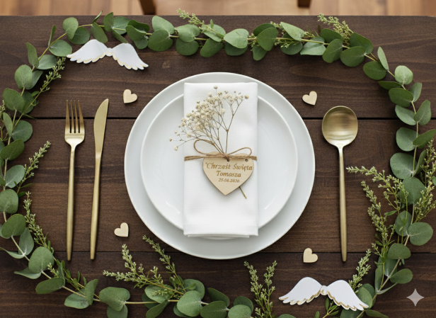 CHRZEST - Drewniane Serduszko z Grawerem – Personalizowane 6×5 cm