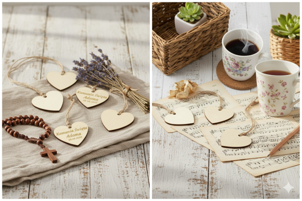 Drewniane Serduszko z Grawerem – Personalizowane 6×5 cm