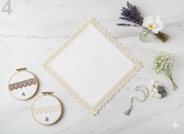 kolory koronki do wyboru - Eko zestaw KOLORY ZIEMI ♻ ŚWIECA I SZATKA z nadrukiem - Pamiątka Chrztu Gromnica na Chrzest