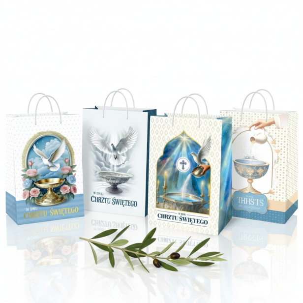 Torebka ozdobna A4 – Chrzest Święty (22 × 33 cm)