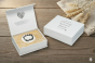 Bransoletka Różaniec Hematyt & Agat – w pudełku IHS Komunia Święta