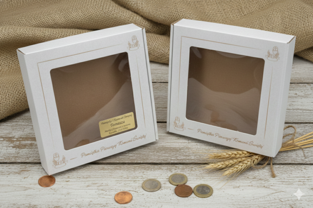 możliwość personalizacji - BOX Komunijny - pamiątkowe pudełko IHS Komunia