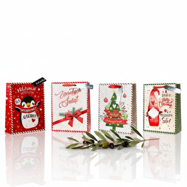 Torebka prezentowa A5 – Świąteczna Kolekcja Natalis (23 × 18 cm)