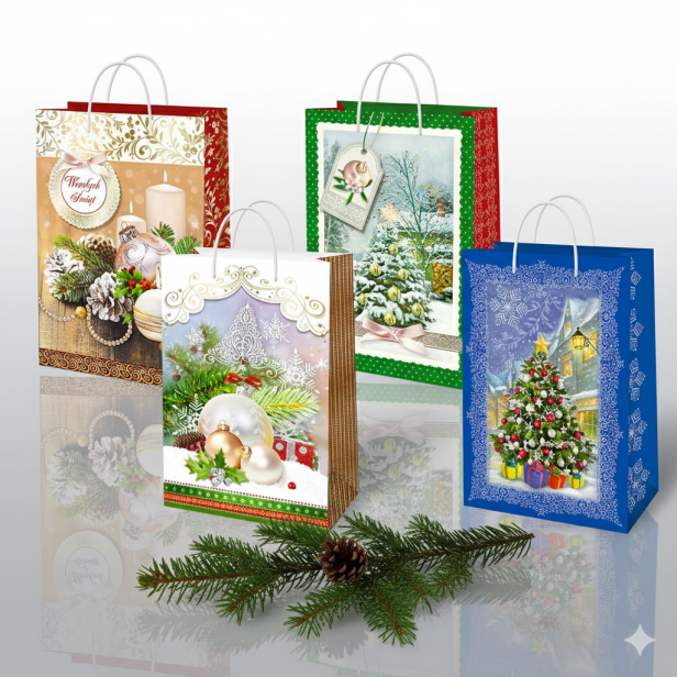 Torebka prezentowa A5 – Świąteczna (23 × 15 cm)