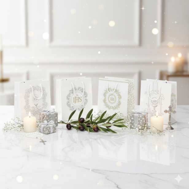 Torebka prezentowa A5 – I Komunia Święta (16 × 24 cm)