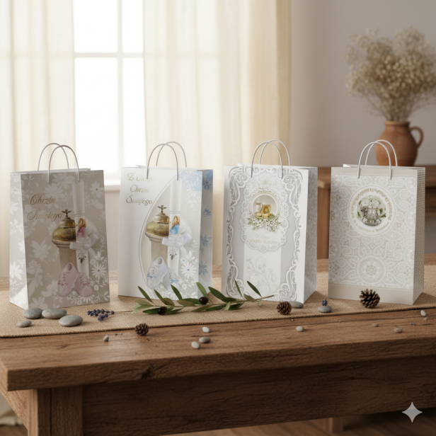 Torebka prezentowa A4 – Chrzest Święty Klasyczna (23 × 32 cm)