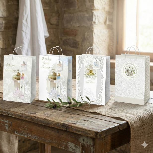 Torebka prezentowa A4 – Chrzest Święty Klasyczna (23 × 32 cm)