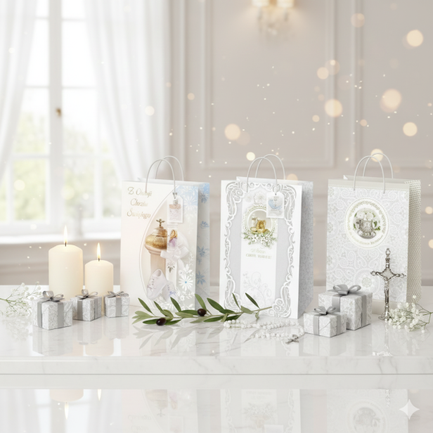 Torebka prezentowa A4 – Chrzest Święty Klasyczna (23 × 32 cm)