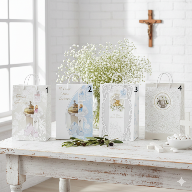 Torebka prezentowa A4 – Chrzest Święty Klasyczna (23 × 32 cm)