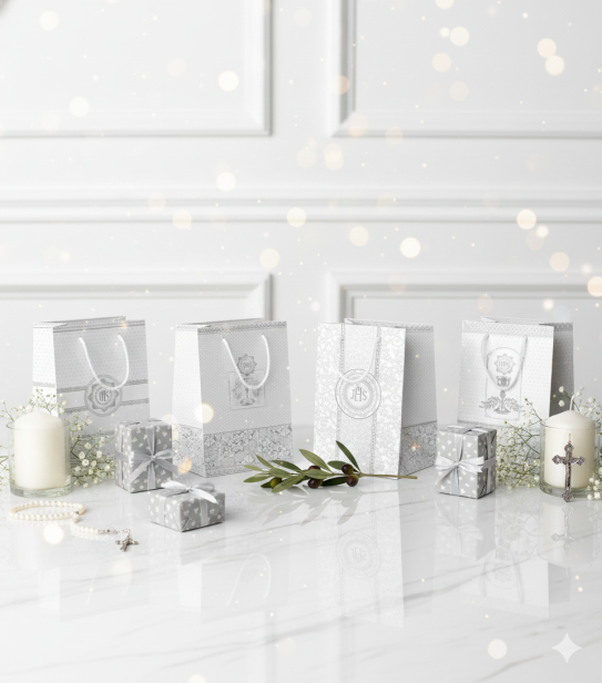 Torebka prezentowa A6 – I Komunia Święta (10 × 16 cm)