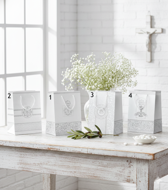 Torebka prezentowa A6 – I Komunia Święta (10 × 16 cm)