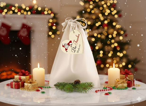 Woreczek lniany EKO 19×28 cm – sakiewka prezentowa z naturalnego lnu