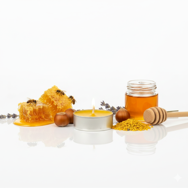 Tealight mały 3,8 cm z wosku pszczelego – naturalny podgrzewacz | Linia BEE WAX