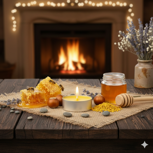 Tealight mały 3,8 cm z wosku pszczelego – naturalny podgrzewacz | Linia BEE WAX