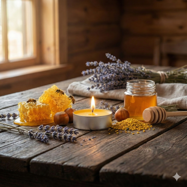 Tealight mały 3,8 cm z wosku pszczelego – naturalny podgrzewacz | Linia BEE WAX