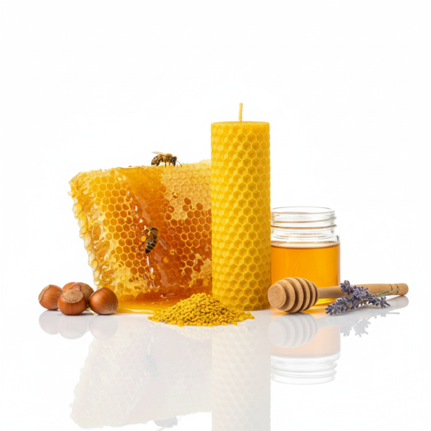 Świeca z węzy pszczelej 10 × 3 cm – naturalny wosk pszczeli | Linia BEE WAX