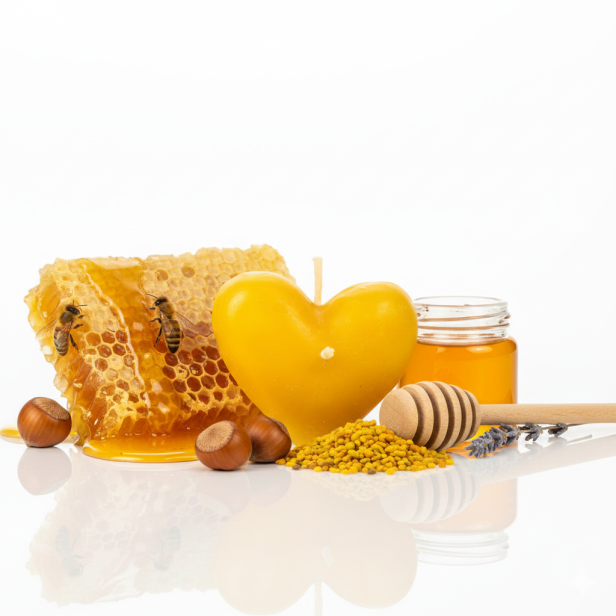 Świeca pływająca SERCE z wosku pszczelego 20 g | Linia BEE WAX