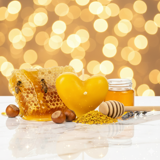 Świeca pływająca SERCE z wosku pszczelego 20 g | Linia BEE WAX