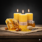 Świeca z wosku pszczelego WALEC 13,5 cm – duża 450 g | Linia BEE WAX