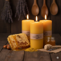 Świeca z wosku pszczelego WALEC 13,5 cm – duża 450 g | Linia BEE WAX