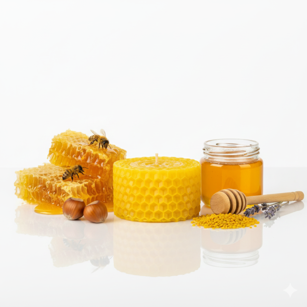 Świeca tealight z węzy pszczelej – naturalny wosk pszczeli | Linia BEE WAX