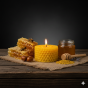 Świeca tealight z węzy pszczelej – naturalny wosk pszczeli | Linia BEE WAX