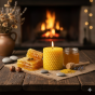 Świeca tealight z węzy pszczelej – naturalny wosk pszczeli | Linia BEE WAX