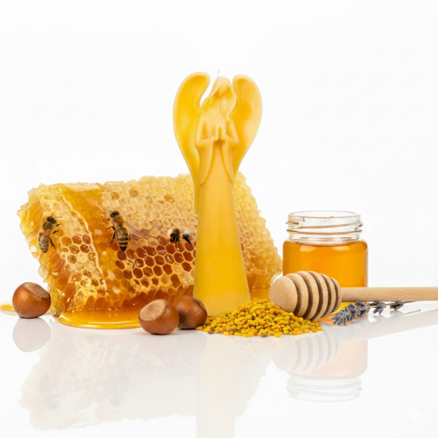 Świeca z wosku pszczelego ANIOŁ DUŻY 25 cm | Linia BEE WAX