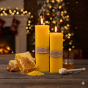 Świeca KOSTKA duża 18,5 cm z wosku pszczelego | Linia BEE WAX