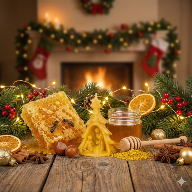 Świeca woskowa Szopka Bożonarodzeniowa – mała | Linia BEE WAX