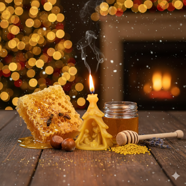 Świeca woskowa Szopka Bożonarodzeniowa – mała | Linia BEE WAX