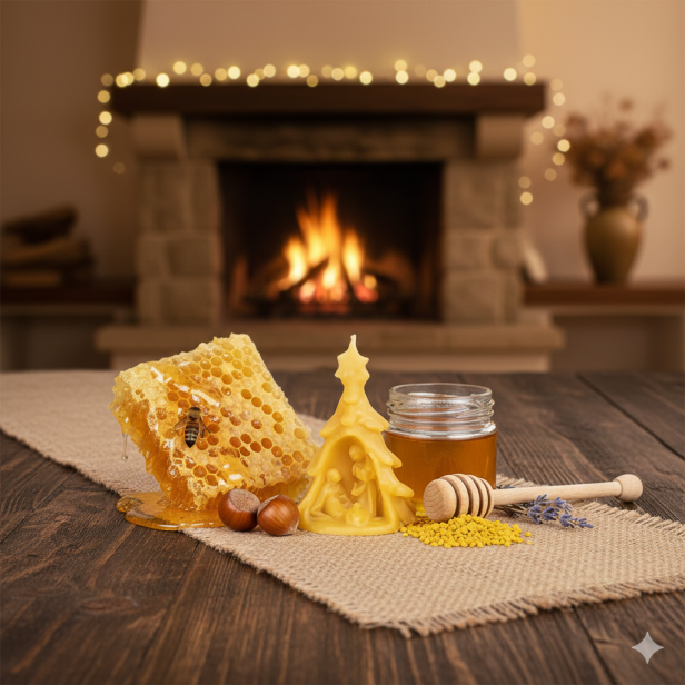 Świeca woskowa Szopka Bożonarodzeniowa – mała | Linia BEE WAX